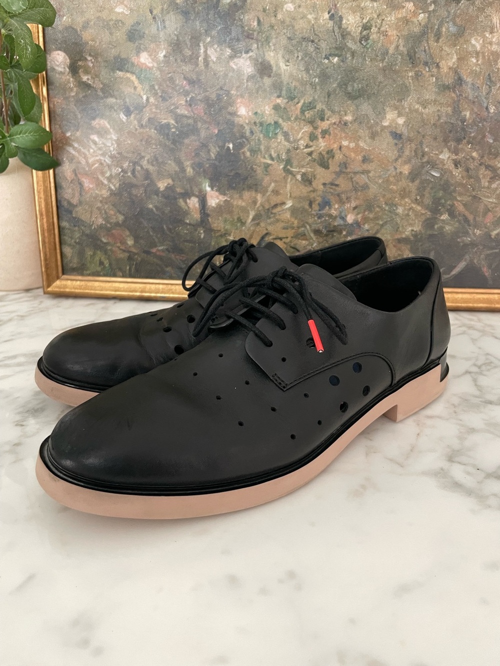Camper Twins Oxford Shoes Black Leather Lightweight 40 size 9 Womens - Picture 3 of 8